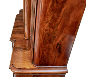 Swedish 19th Century Flame Mahogany Breakfront Bookcase — thumbnail 4