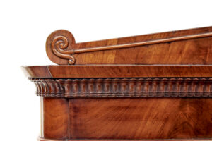 Swedish 19th Century Flame Mahogany Breakfront Bookcase — thumbnail 2