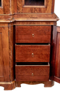 Swedish 19th Century Flame Mahogany Breakfront Bookcase — thumbnail 14