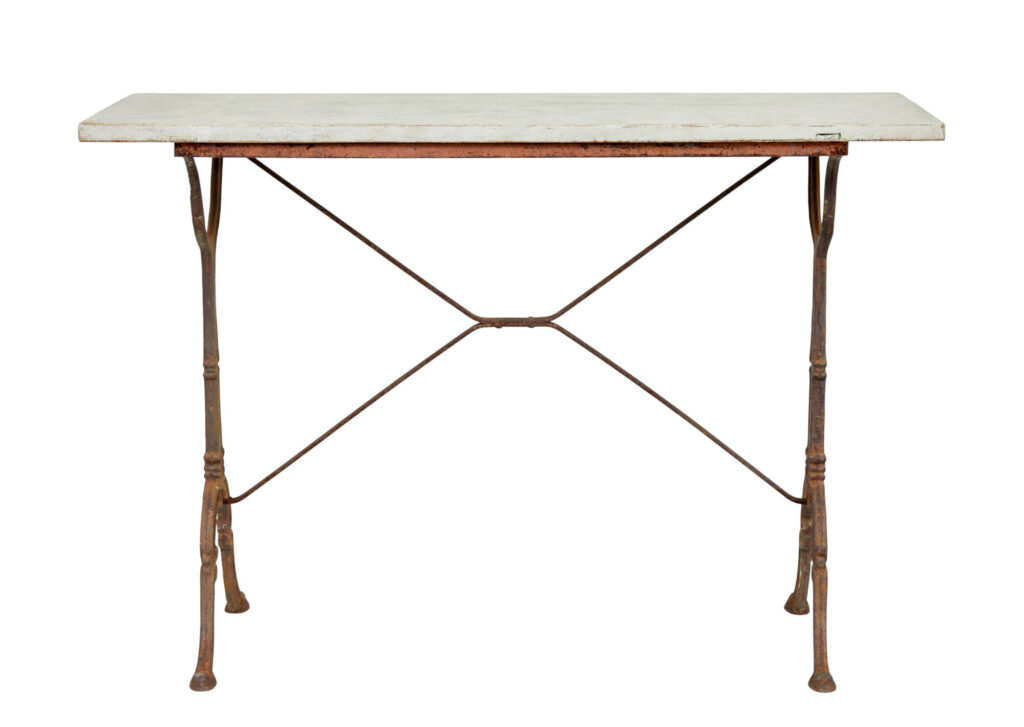 Late 19th Century French Cast Iron Side Table — image 2
