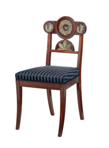 Set of 4 Early 19th Swedish Mahogany Empire Dining Chairs — thumbnail 4