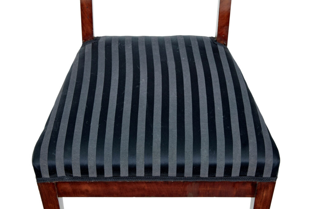 Set of 4 Early 19th Swedish Mahogany Empire Dining Chairs — image 2