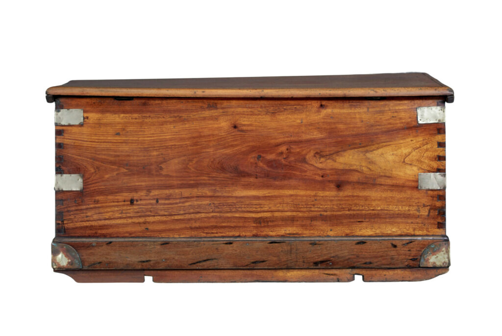 19th Century Continental Mahogany Maritime Chest — image 14