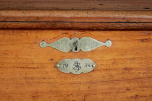 19th Century Continental Mahogany Maritime Chest — thumbnail 12