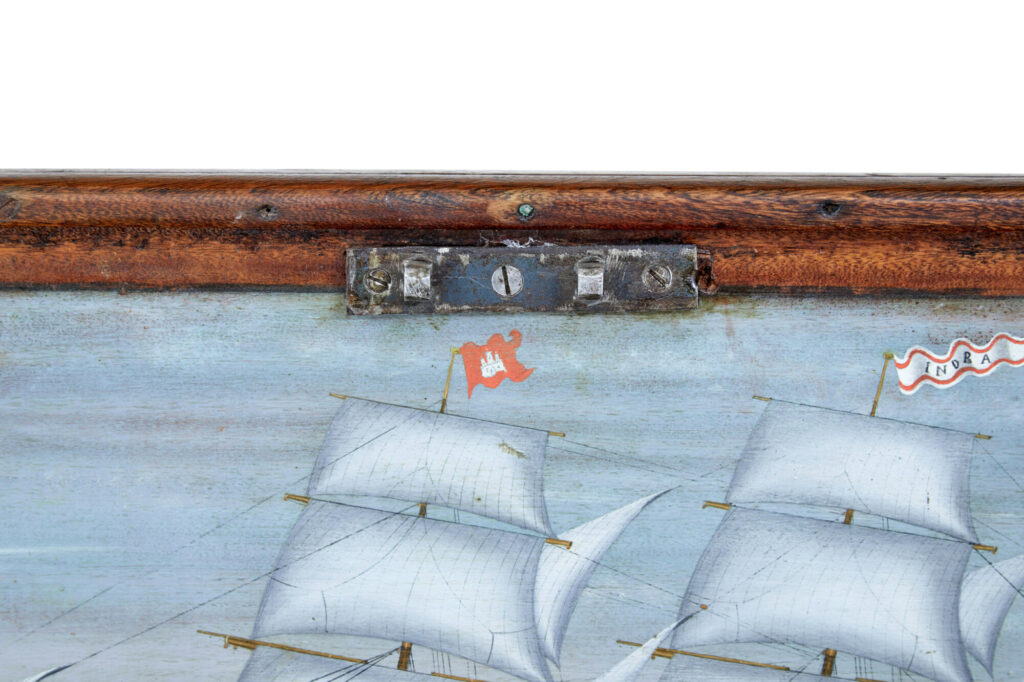 19th Century Continental Mahogany Maritime Chest — image 6