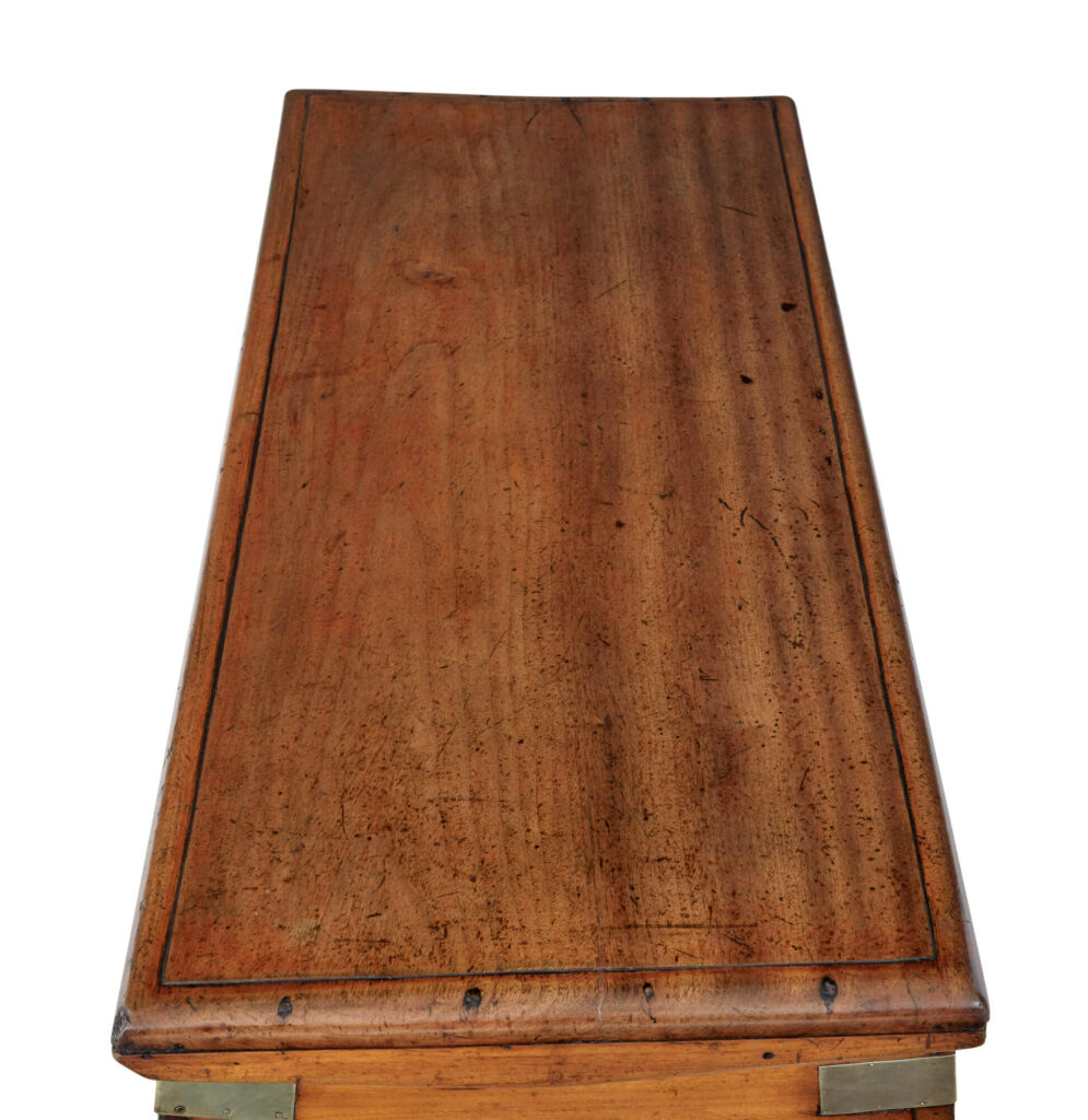 19th Century Continental Mahogany Maritime Chest — image 3