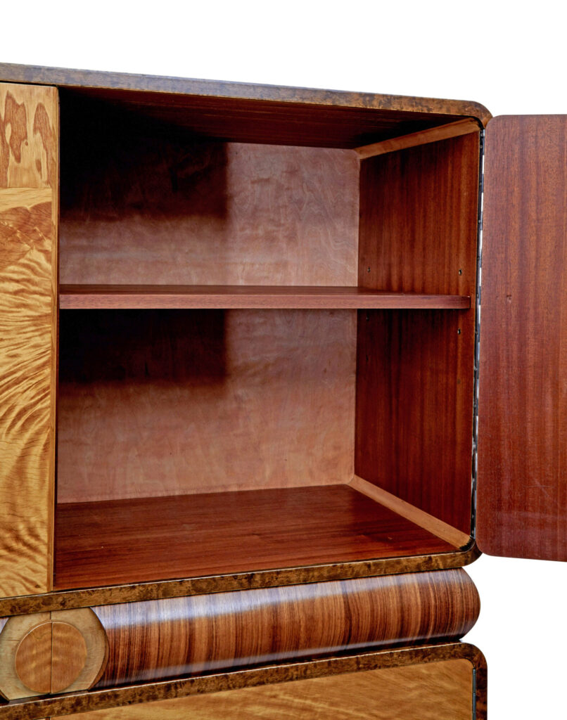 Art Deco Scandinavian Birch and Elm Cabinet — image 8