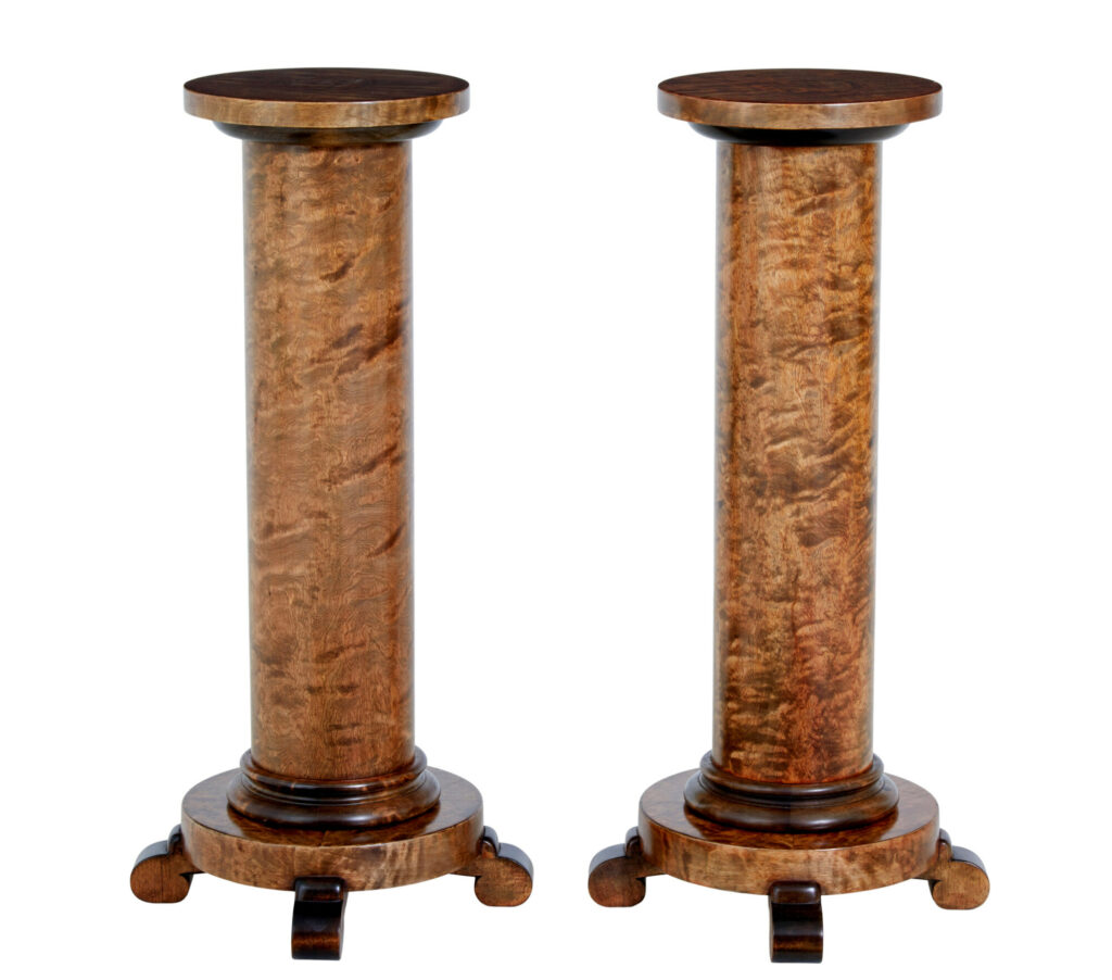 Pair of Birch Art Deco Pedestals — image 7