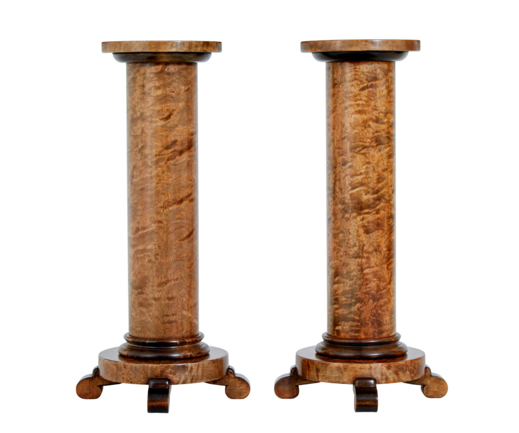Pair of Birch Art Deco Pedestals — image 6