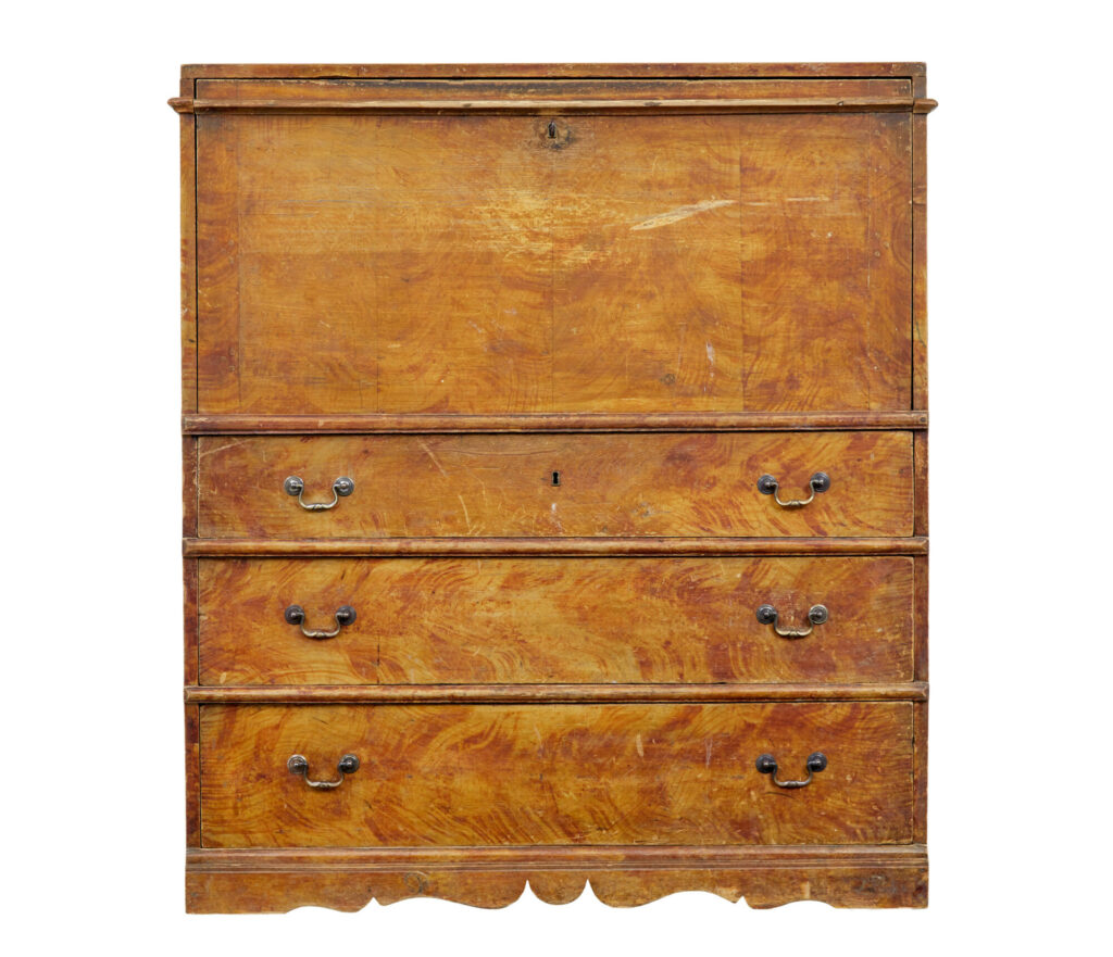 Swedish 19th Century Painted Pine Escritoire Writing Desk — image 12