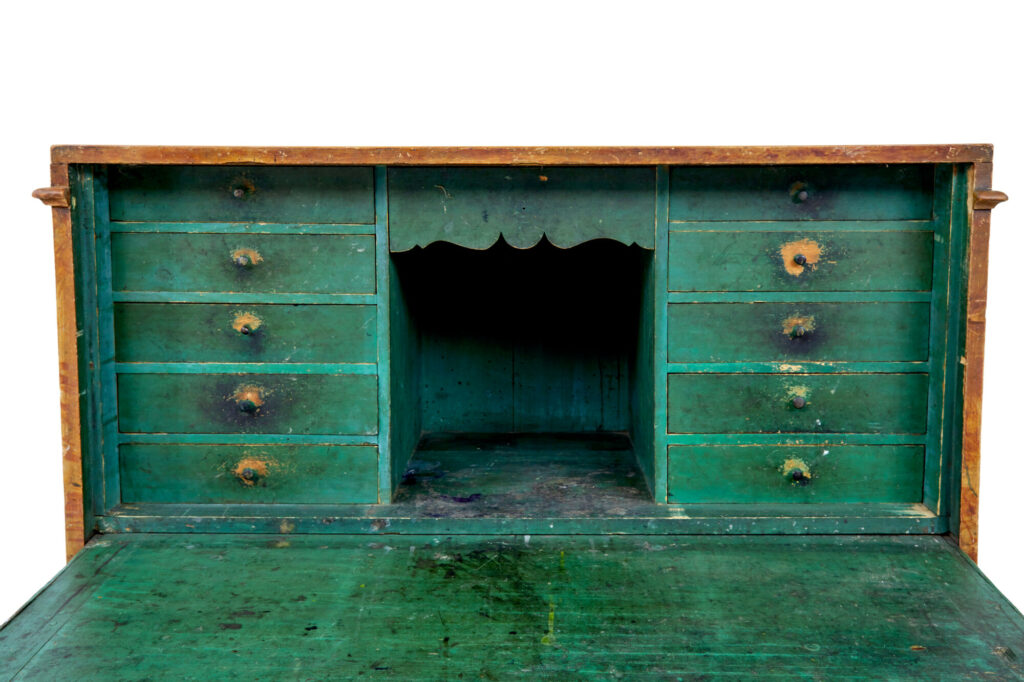 Swedish 19th Century Painted Pine Escritoire Writing Desk — image 5