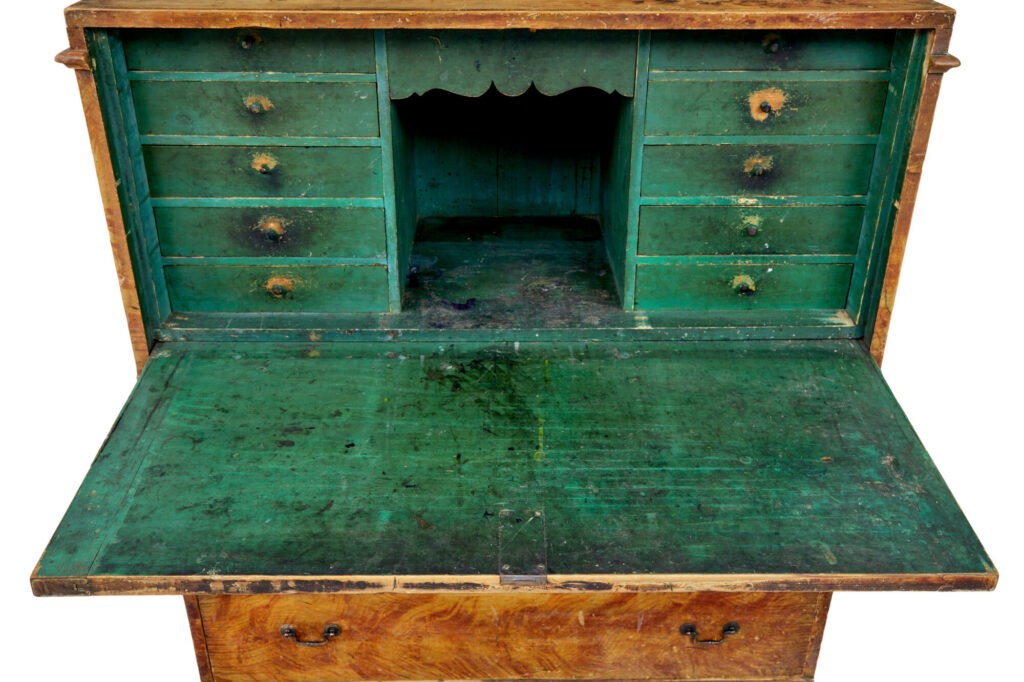 Swedish 19th Century Painted Pine Escritoire Writing Desk — image 3