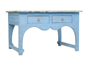 SHAPED MID 19TH CENTURY PAINTED SWEDISH PINE SIDE TABLE