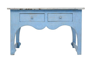 Shaped Mid 19th Century Painted Swedish Pine Side Table — thumbnail 7