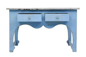 Shaped Mid 19th Century Painted Swedish Pine Side Table — thumbnail 6