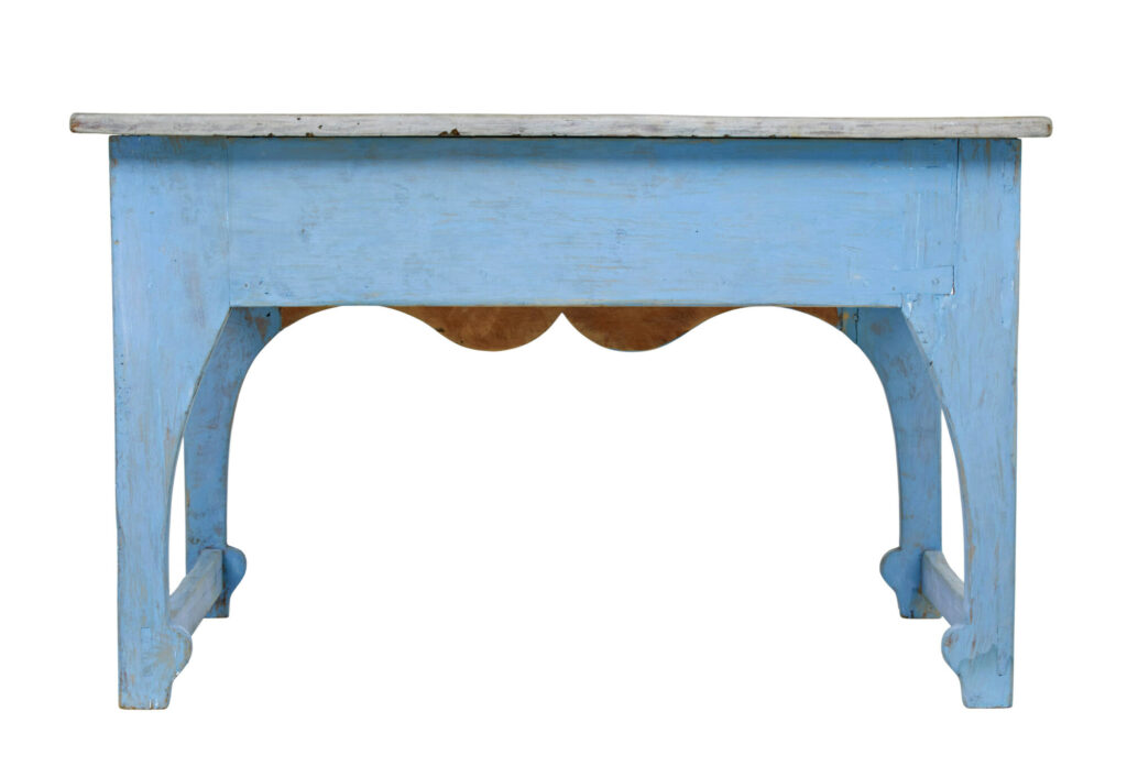Shaped Mid 19th Century Painted Swedish Pine Side Table — image 4