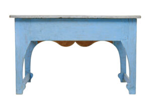 Shaped Mid 19th Century Painted Swedish Pine Side Table — thumbnail 4