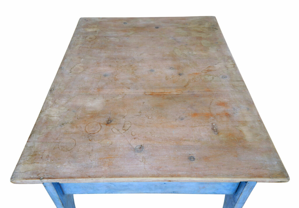 Shaped Mid 19th Century Painted Swedish Pine Side Table — image 2