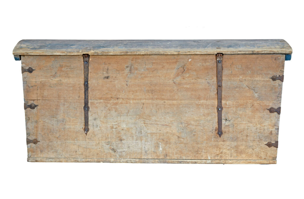 Mid 19th Century Swedish Hand Painted Dome Top Coffer — image 3