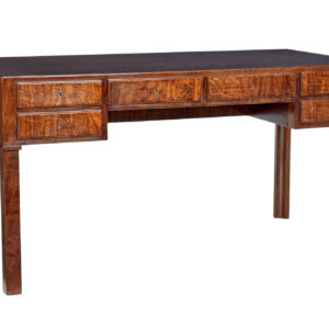 DANISH MID 20TH CENTURY BURR WALNUT DESK