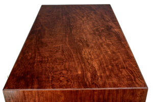 Danish Mid 20th Century Burr Walnut Desk — thumbnail 5