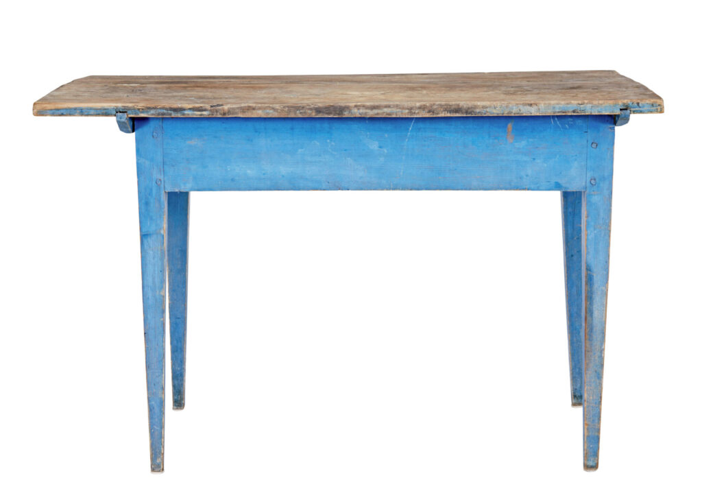 Rustic 19th Century Painted Pine Side Table — image 7