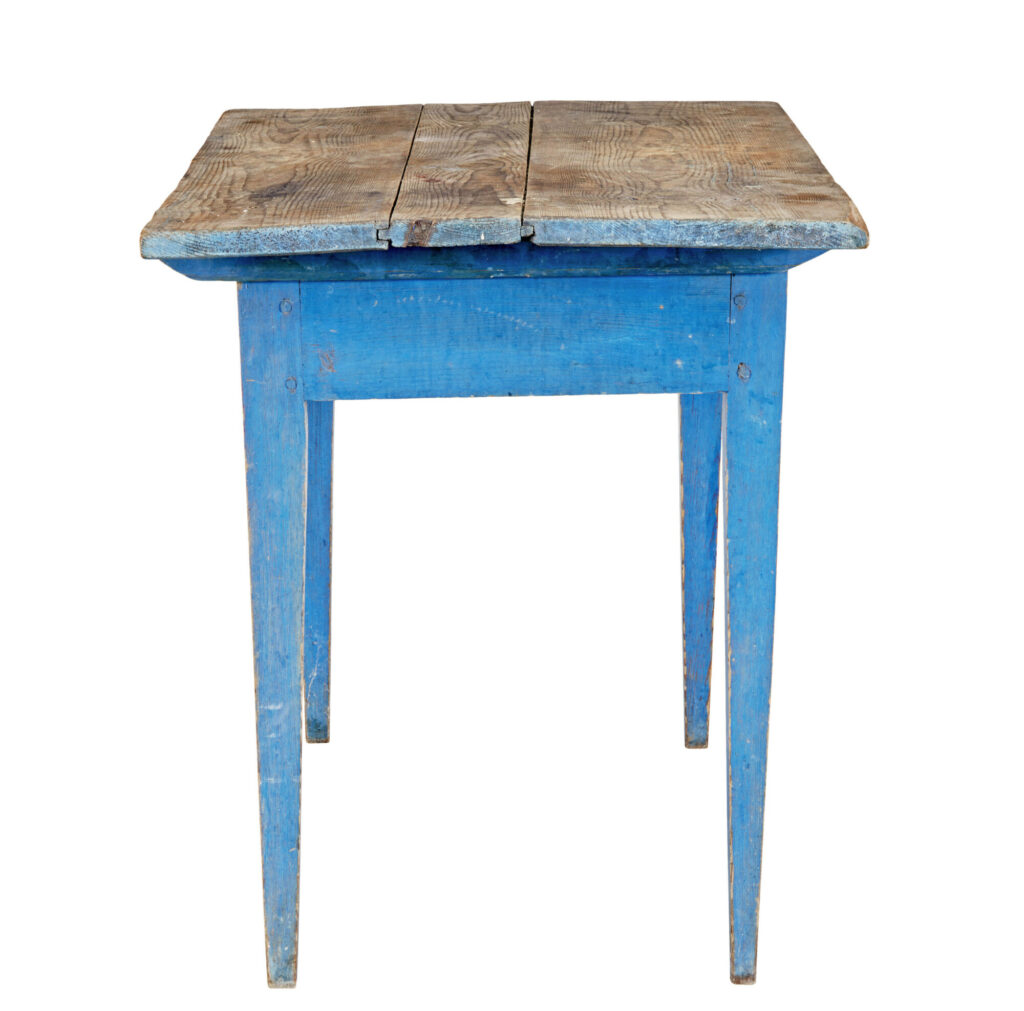 Rustic 19th Century Painted Pine Side Table — image 4