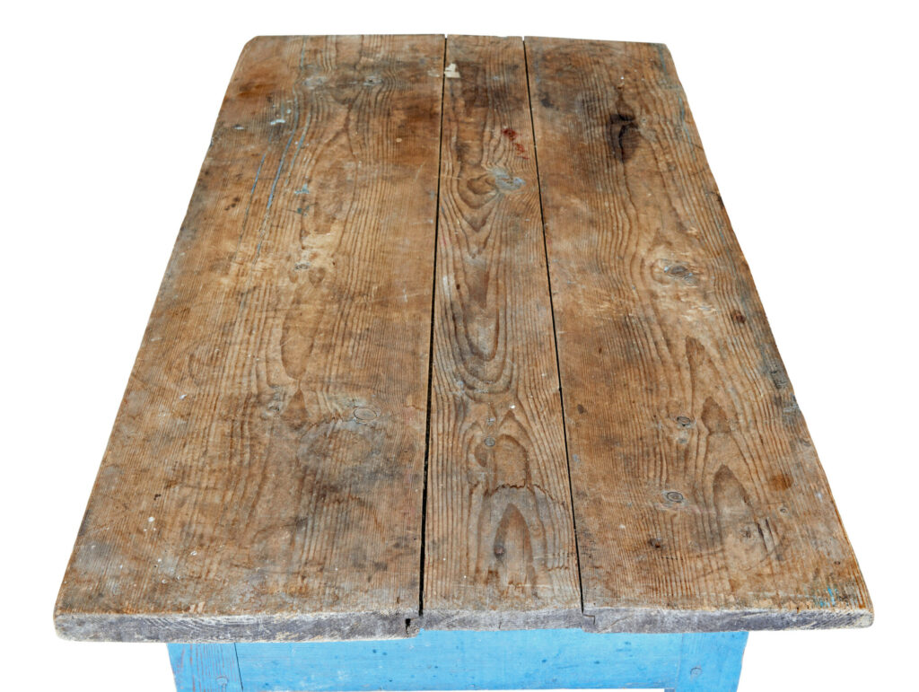 Rustic 19th Century Painted Pine Side Table — image 2