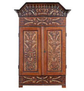 Early 19th Century Hand Painted Swedish Cupboard — thumbnail 6