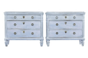 PAIR OF 19TH CENTURY PAINTED SWEDISH CHEST OF DRAWERS