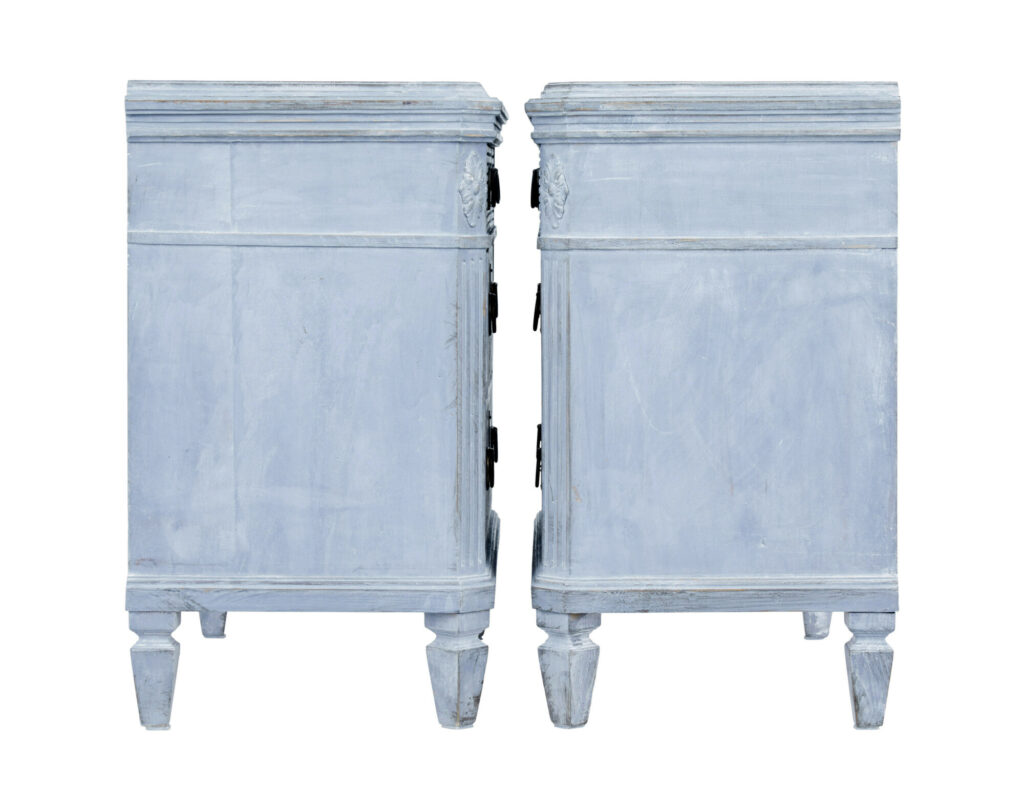 Pair of 19th Century Painted Swedish Chest of Drawers — image 6
