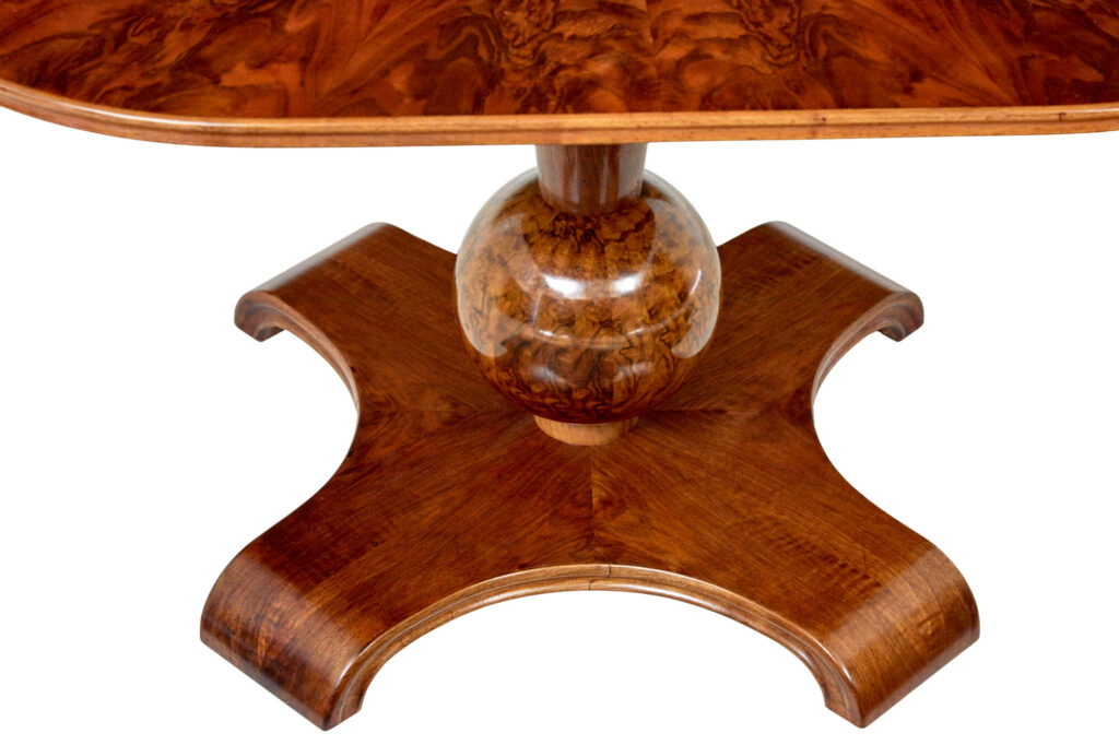 Swedish Art Deco Flame Mahogany Coffee Table — image 3