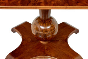 Swedish Art Deco Flame Mahogany Coffee Table — thumbnail 2