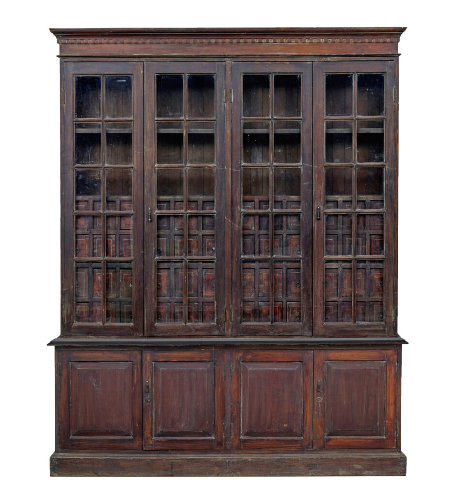 Large 19th Century Burmese Colonial Haberdashery Cabinet