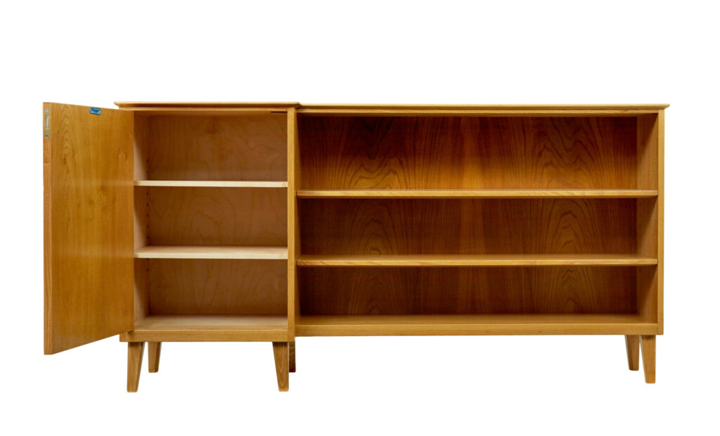 Mid Century Elm Low Open Bookcase by Ferdinand Lundquist — image 7