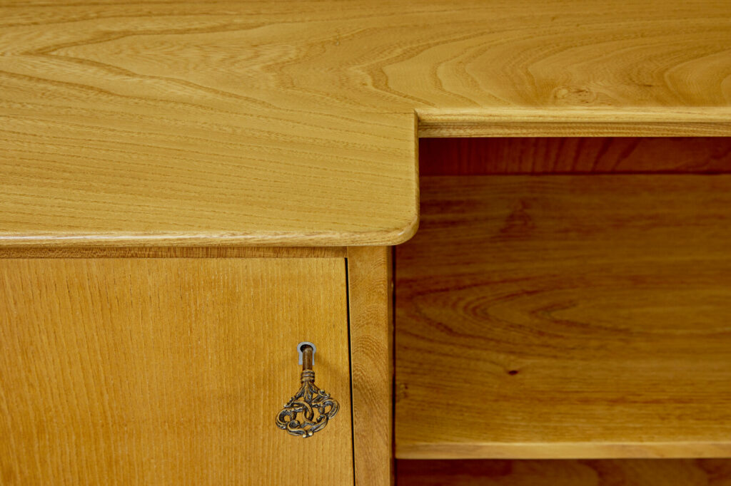 Mid Century Elm Low Open Bookcase by Ferdinand Lundquist — image 2