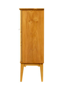 Mid Century Scandinavian Elm Low Open Bookcase Cabinet — thumbnail 8