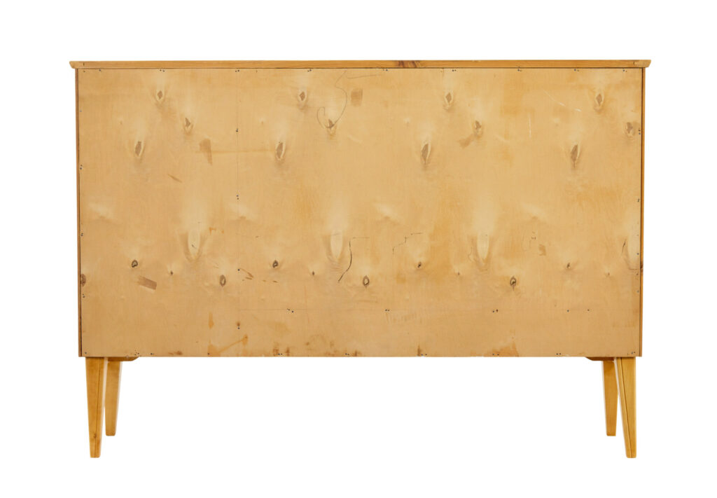 Mid Century Scandinavian Elm Low Open Bookcase Cabinet — image 7