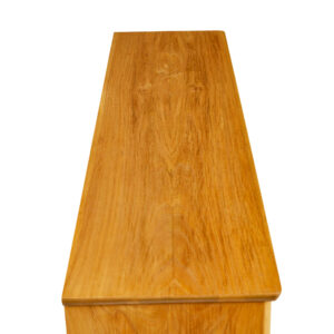 Mid Century Scandinavian Elm Low Open Bookcase Cabinet — thumbnail 5