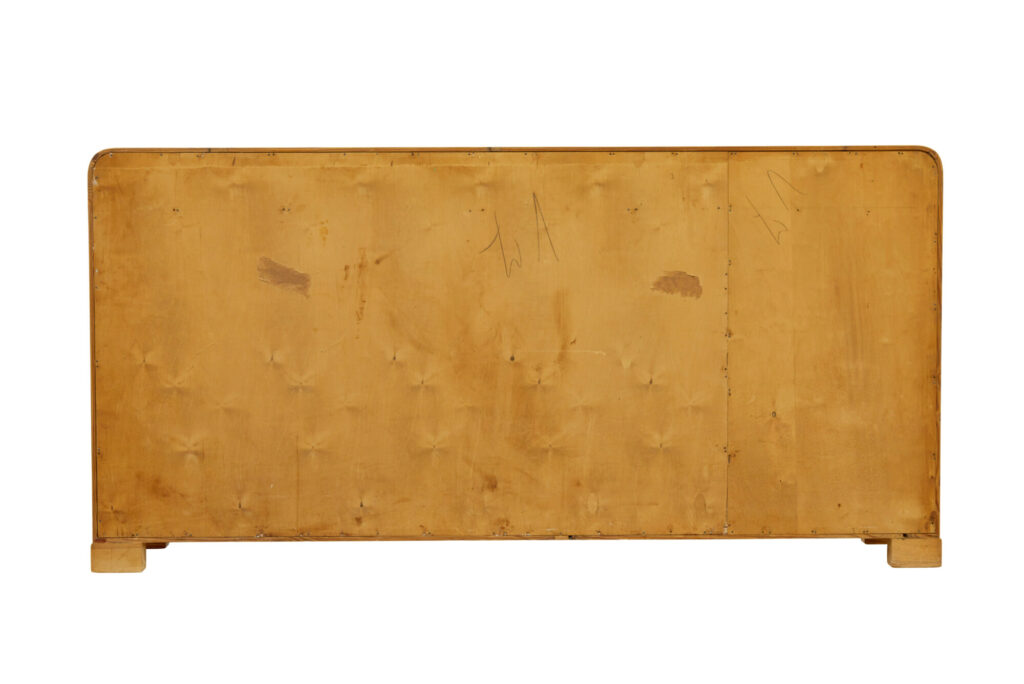 Mid Century Scandinavian Elm Low Open Bookcase Sideboard — image 6