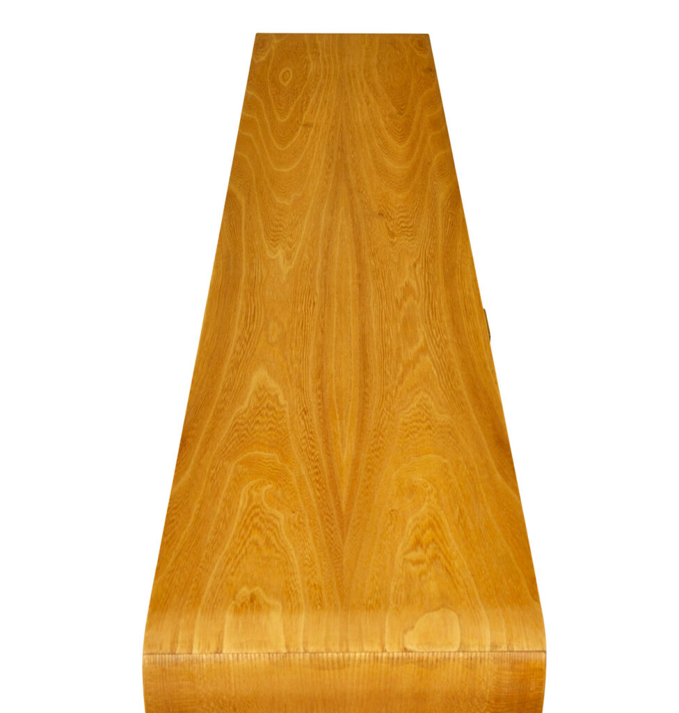 Mid Century Scandinavian Elm Low Open Bookcase Sideboard — image 4
