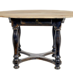 RUSTIC MID 19TH CENTURY PAINTED OAK OCCASIONAL TABLE