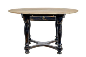 Rustic Mid 19th Century Painted Oak Occasional Table — thumbnail 8