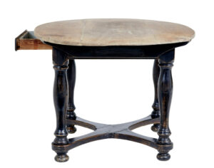 Rustic Mid 19th Century Painted Oak Occasional Table — thumbnail 7