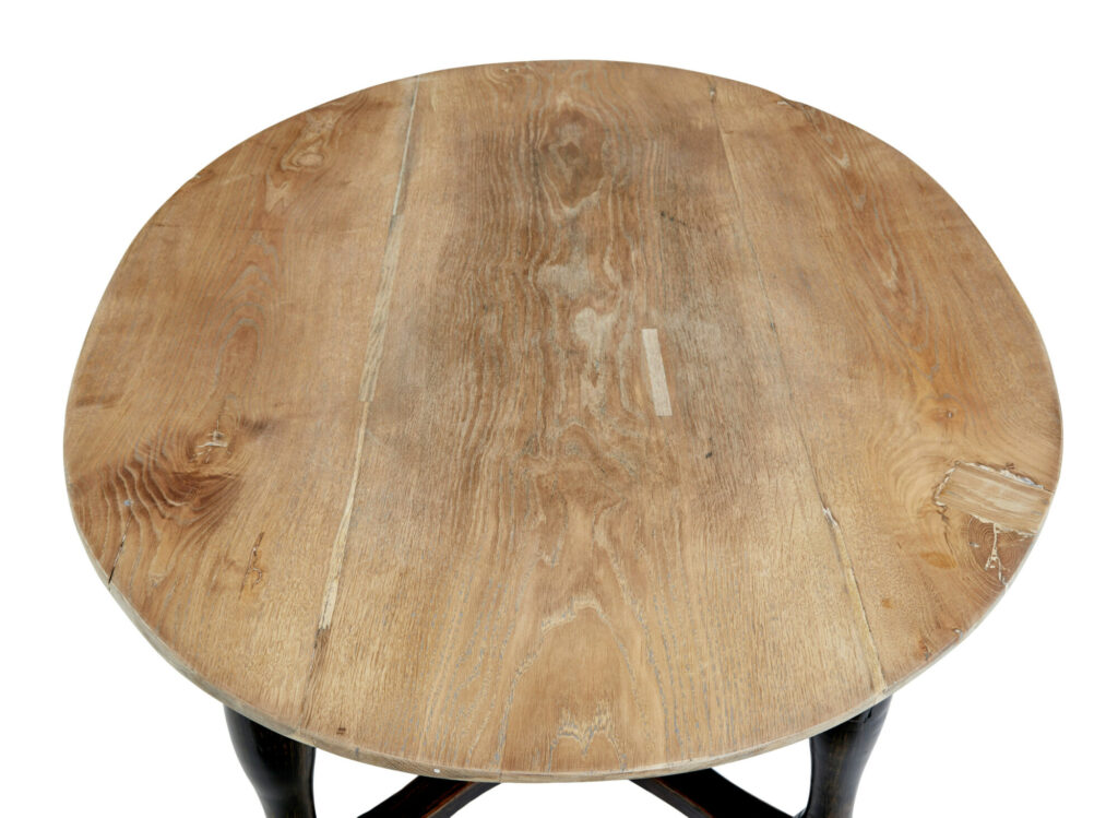 Rustic Mid 19th Century Painted Oak Occasional Table — image 3