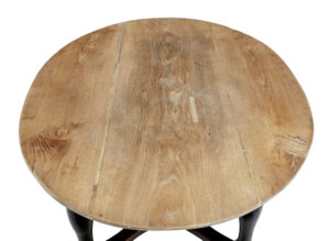 Rustic Mid 19th Century Painted Oak Occasional Table — thumbnail 3