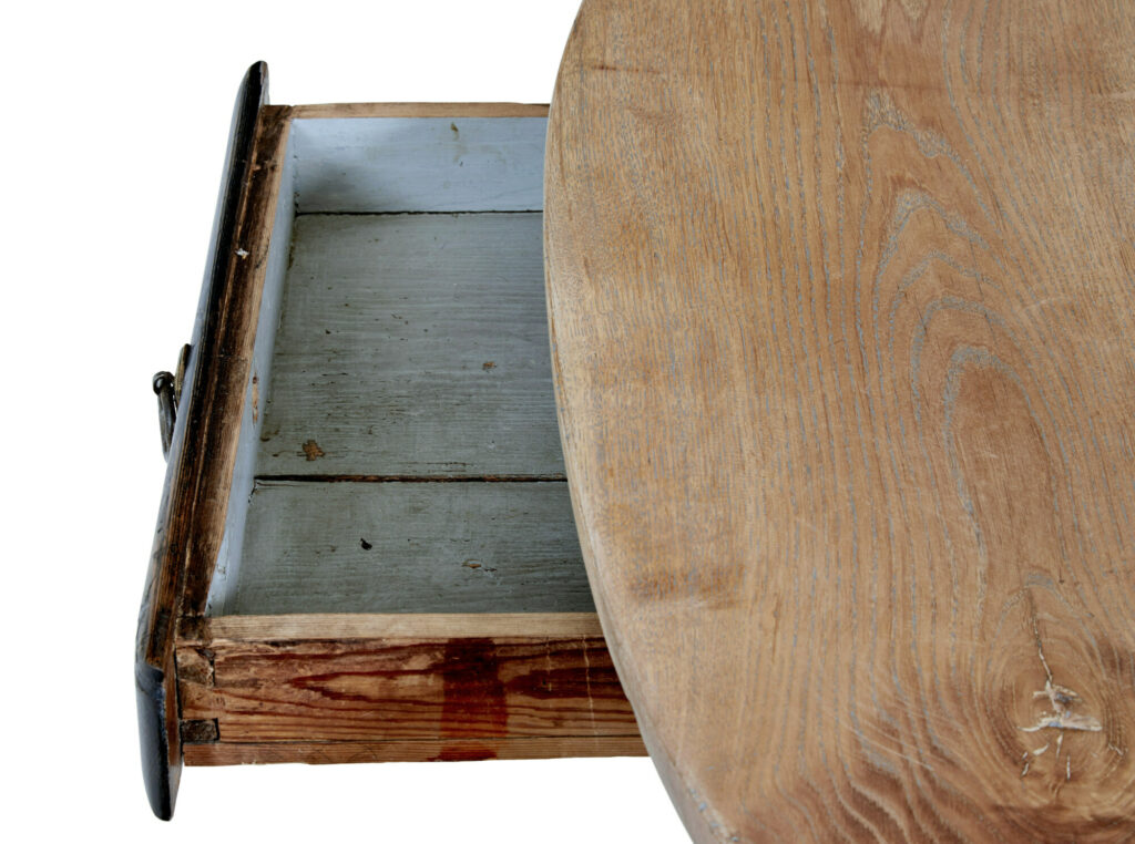 Rustic Mid 19th Century Painted Oak Occasional Table — image 2