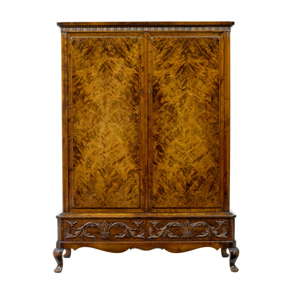 Mid 20th Century Burr Birch Cabinet by Bodafors
