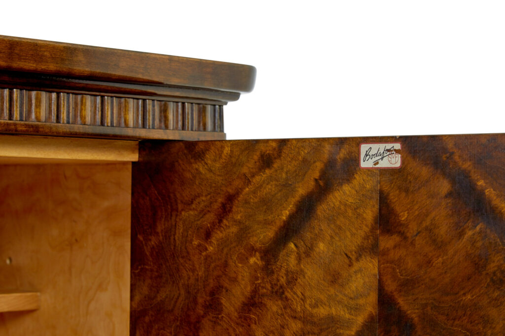 Mid 20th Century Burr Birch Cabinet by Bodafors — image 3