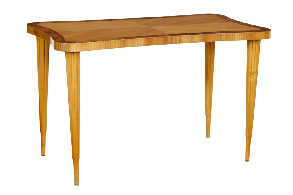 Mid 20th Century Scandinavian Birch Shaped Coffee Table